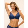 Biustonosz Push Up Abellia WE601702NOY niebieski