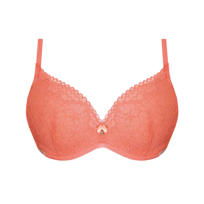 Biustonosz push-up bez fiszbin Nipplex Melania BD39 Morelowy